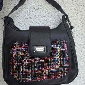 Multicolor Tweed Shoulder Bag
